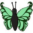 Neon Green Butterfly